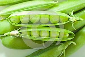 Peas in a Pod . object isolated on a white background