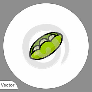 Peas vector icon sign symbol
