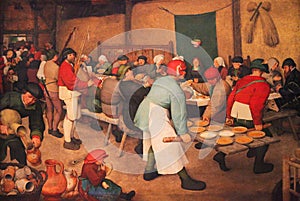 The Peasant Wedding by Peter Brueghel