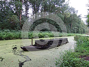 Peat boat in Veenhuizen