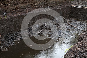 Peat digging in an upland moor