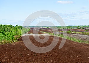 Peat extraction sites