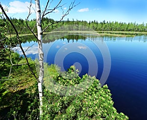 Peat lake in reservation