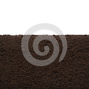 Peat moss isolaetd on white background