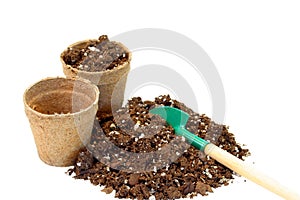 Peat Pots and Soil photo