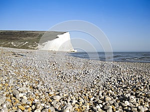 Pebble beach background sussex coast england