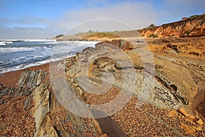 Pebble beach at Bean Hollow State Beach in California