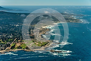 Pebble Beach in California Aerial Photo