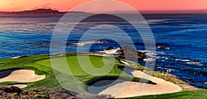 Pebble Beach golf course, Monterey, California, usa