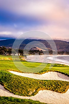 Pebble Beach golf course, Monterey, California, usa photo