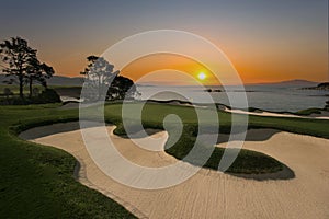 Pebble Beach golf course, Monterey, California, USA