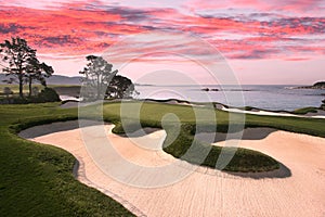 Pebble Beach golf course, Monterey, California, USA