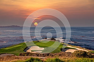 Pebble Beach golf course, Monterey, California, USA