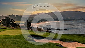 Pebble Beach golf course, Monterey, California, USA