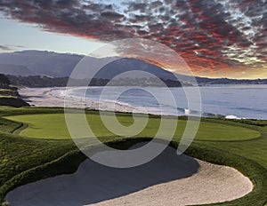 Pebble Beach golf course, Monterey, California, USA