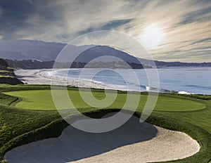 Pebble Beach golf course, Monterey, California, USA