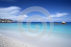Pebble beach on a Greek island