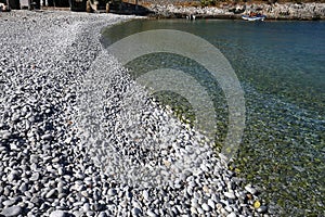 Pebble beach of Kokkala village, Peloponnese, Greece