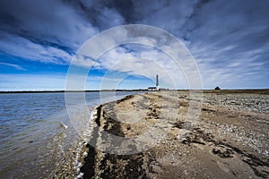 Pebble beach at the Sorve Lighthouse in Saaremma, Estonia