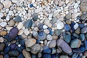 Pebble beach stone background