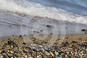 Pebble beach waves