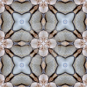 Pebble Blossom Stone Tile Seamless Background Pattern