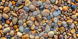 Pebbles-Embedded Stone Texture as a Background