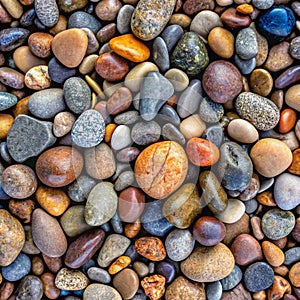 Pebbles-Embedded Stone Texture as a Background