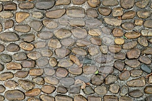 Pebble or gravel stone texture floor background