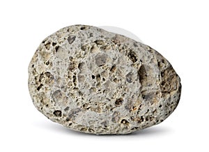 Pebble from gray pumice photo