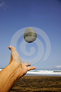 Pebble and Hand photo