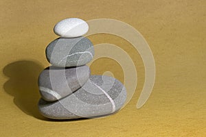 Pebble Sculpture on sand