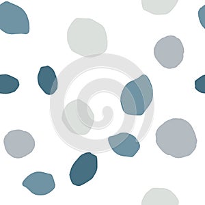 Pebble seamless pattern. Random stones wallpaper illustration