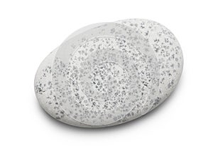 Pebble. Smooth gray sea stone isolated on white background with shadows, clipping path  for isolation without shadows on white.