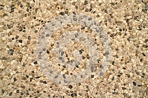 Pebble stone floor tile seamless background. Cement mixed gravel pebble stone floor texture.
