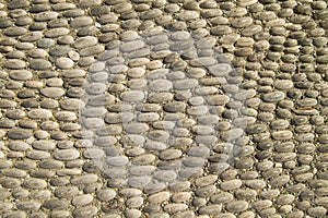 Pebble stone walkway texture