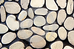 Pebble stone wall