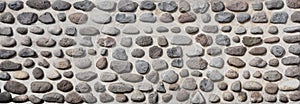 Pebble stone wall texture background