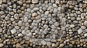 Pebble stone wall texture background for interior exterior decoration and industrial construction concept design