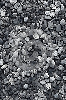 Pebble stones background,  Black and white pebbles