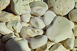 pebble stones on the beach of Agiofili