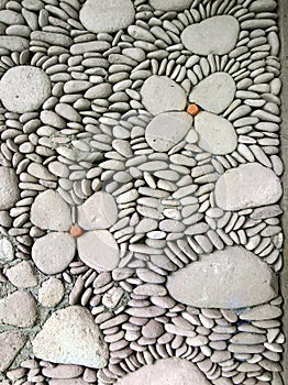 Pebble wall detail, Bali