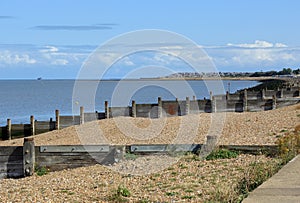 The pebbled beach at Tankerton and Whitstable