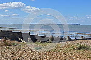 The pebbled beach at Tankerton and Whitstable