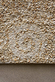 Pebbledash and concrete wall render