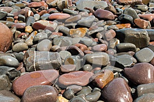 Pebbles on the Beach Background