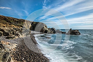 Pebbles beach on the French west coast