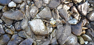 Pebbles beach, stones background