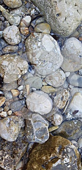 Pebbles beach, stones background