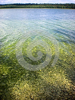 Pebbles at the bottom of Wigry Lake